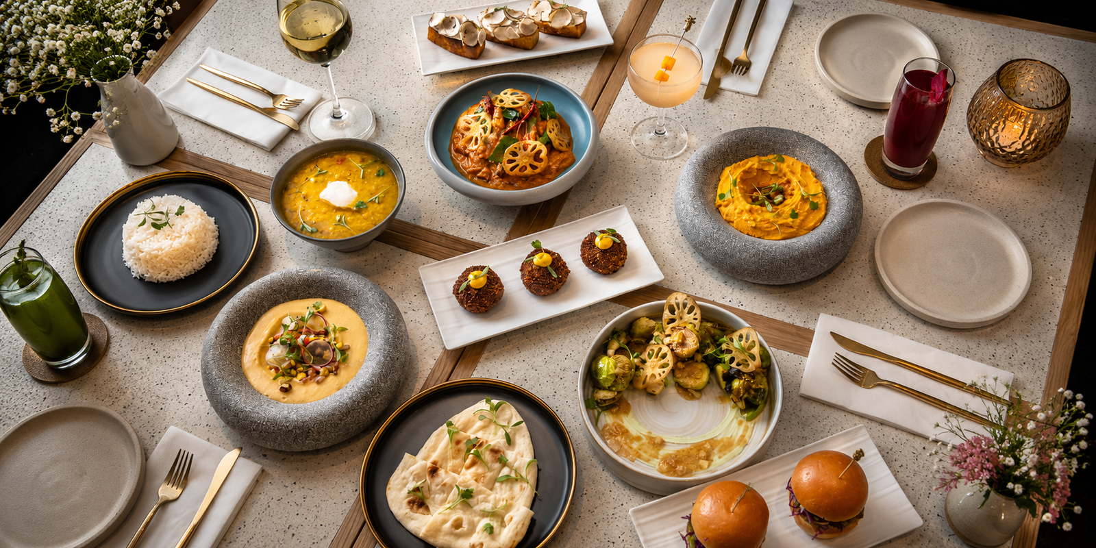 Delightful food spread